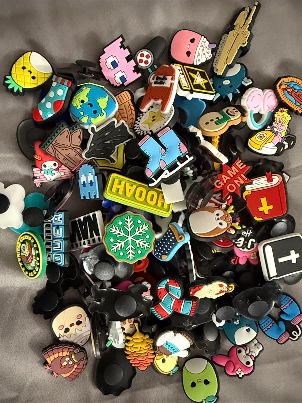 Shoe charms. Large assortment! For Crocs ( jibbitz style) but NOT official!